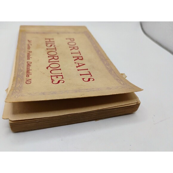 24 Antique "Portraits Historiques" 24 Cartes Postales Detachable ND Traceable - Picture 9 of 13